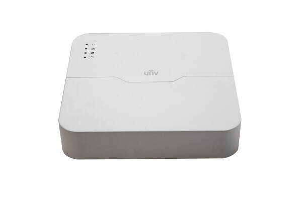 NVR301-08LX-P8 Uniview - 8 csatornás, 1 HDD-s, IP Rögzítő, 1U  kialakítás, 8 POE csatlakozóval rendelkezik