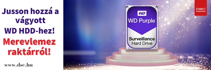 Keresse a lilát! WD HDD Purple merevlemezek raktárról!