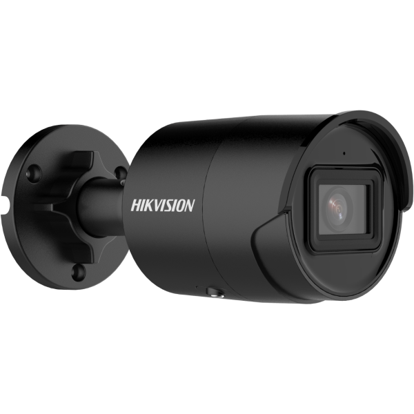 DS-2CD2086G2-IU(2.8mm)(C)(BLACK) Hikvision - IP, Csőkamera, 8 MP, Fix objektív, 2.8mm, EXIR 40m, Fekete,  IR, Beépített mikrofon,
