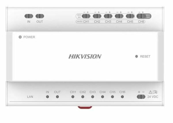DS-KAD706Y-S Hikvision - Disztribútor soroló egység 2 vezetékes IP kaputelefonhoz