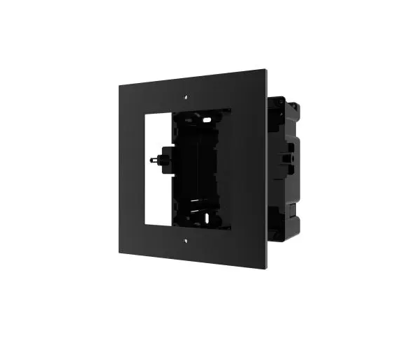 DS-KD-ACF1/Black Hikvision - Moduláris IP video-kaputelefon szerelőkeret süllyesztő keret, 1 modulos, alumínium, fekete