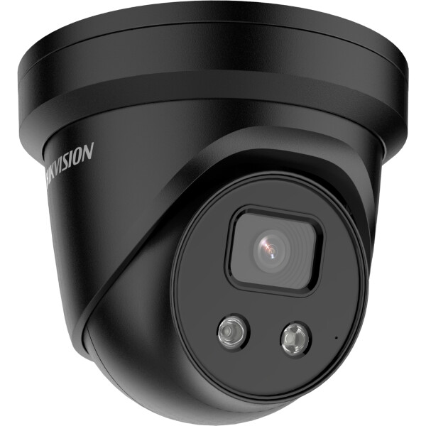 DS-2CD2346G2-IU(2.8mm)(C)(BLACK) Hikvision - IP, Turret kamera, 4 MP, Fix objektív, 2.8mm, EXIR 30m, Fekete,  IR, Beépített mikrofon,