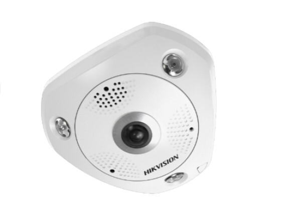 DS-2CD6365G0E-IS(1.27mm)(B) Hikvision - 6 MP 360° IR Smart IP panorámakamera; hang és riasztás be- és kimenet; beépített mikrofon/hangszóró