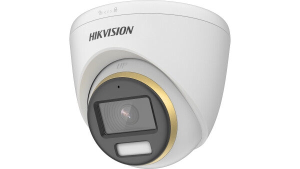 DS-2CE72DF3T-FS(2.8mm) Hikvision - Analóg HD, Turret kamera, 2 MP, Fix objektív, 2.8mm, ColorVu, 4 in 1, mikrofon, 40m Fehér LED