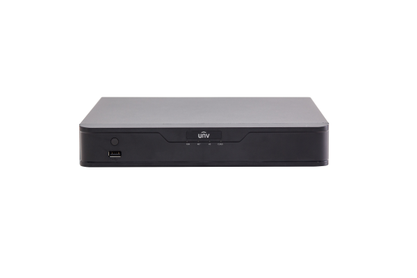 NVR301-08X-P8 Uniview - 8 csatornás, 1 HDD-s, IP Rögzítő, 1U  kialakítás, 8 POE csatlakozóval rendelkezik