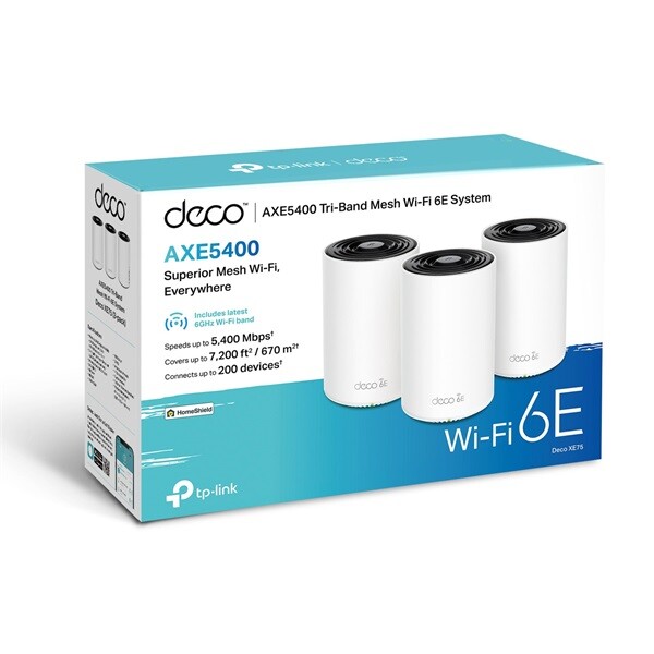 DECO XE75(3-PACK) TPLINK - Wireless Mesh Networking system AXE5400 DECO XE75(3-PACK)
