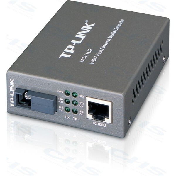 MC111CS TPLINK - Optikai Media Konverter WDM 100(réz)-100FX(SC) Single mód,  MC111CS