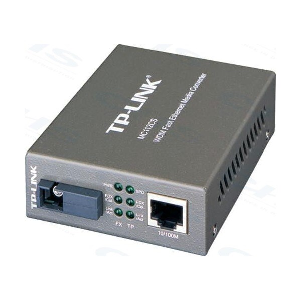 MC112CS TPLINK - Optikai Media Konverter WDM 100(réz)-100FX(SC) Single mód,  MC112CS