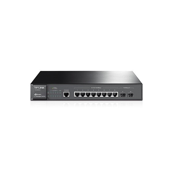 SG3210 TPLINK - Switch 8x1000Mbps + 2xGigabit SFP + 1xkonzol port,  Menedzselhető,  TL-SG3210