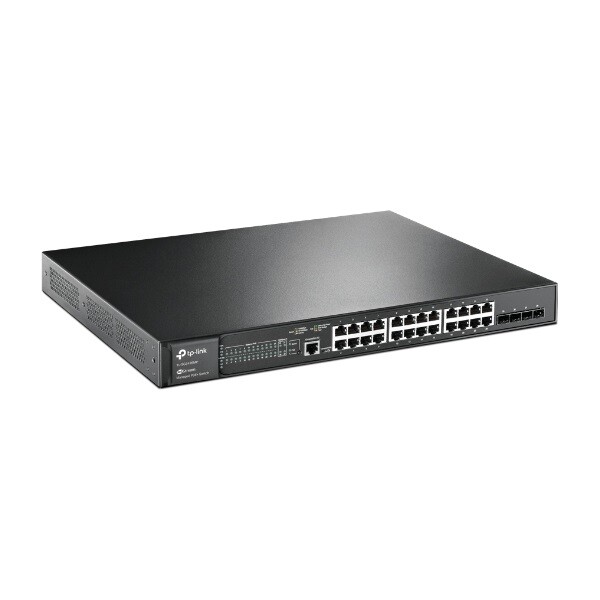 TL-SG3428MP TPLINK - Switch 24x1000Mbps (24xPOE+) + 4x1Gigabit SFP+ + 2xkonzol port,  Menedzselhető,  TL-SG3428MP