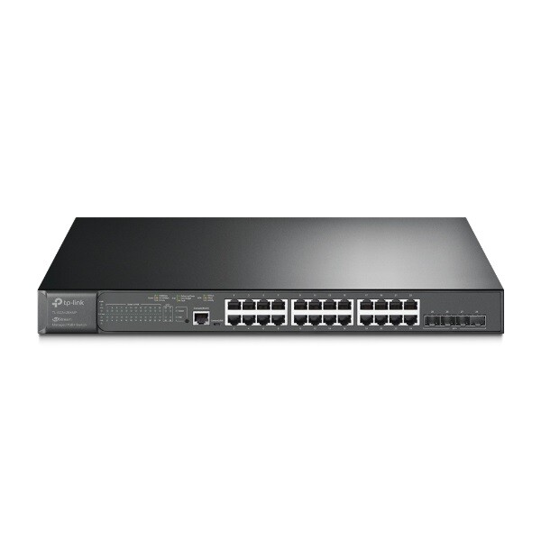 SG3428XMP TPLINK - Switch 24x1000Mbps (24xPOE+) + 4x10G SFP+ + 2xkonzol port,  Menedzselhető,  TL-SG3428XMP