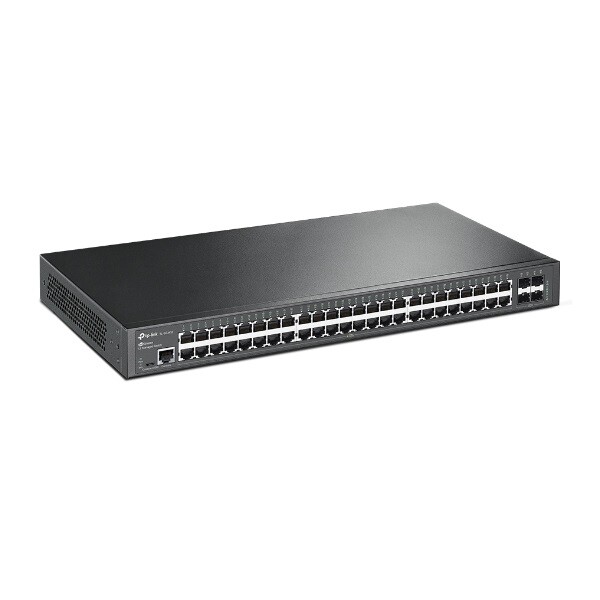 SG3452 TPLINK - Switch 48x1000Mbps + 4xGigabit SFP + 2xkonzol port,  Menedzselhető,  TL-SG3452