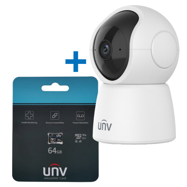 Uho-S2-M3-SD Uniview - Otthoni Sorozat - 3MP WiFi-s PT kamera, ajándék microSD kártya