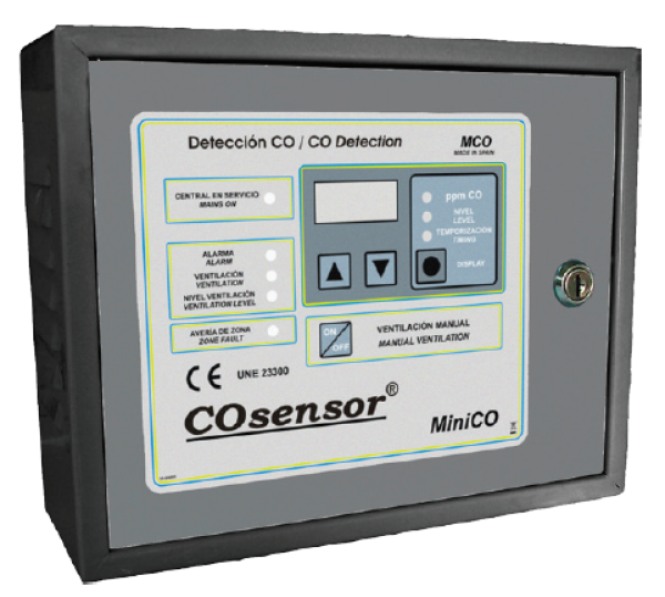 MCO120 Cofem - CO érzékelő központ, 1 zóna max 20 SCO/SDN érzékelővel