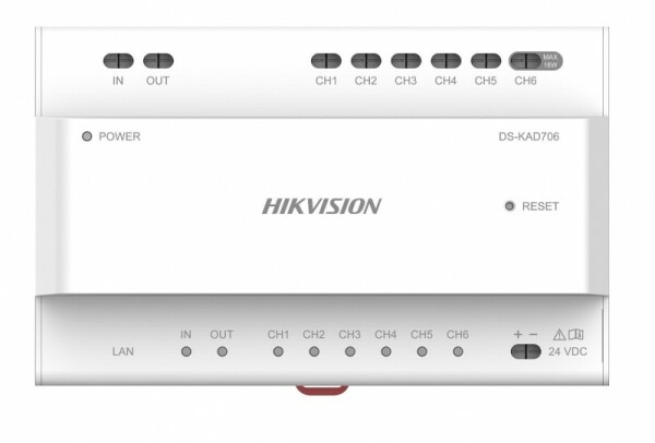 DS-KAD706Y Hikvision - Disztribútor egység 2 vezetékes IP kaputelefonhoz