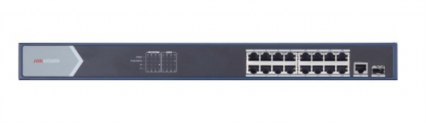 DS-3E0518P-E Hikvision - Gigabit POE Switch, 225W, 16+2port