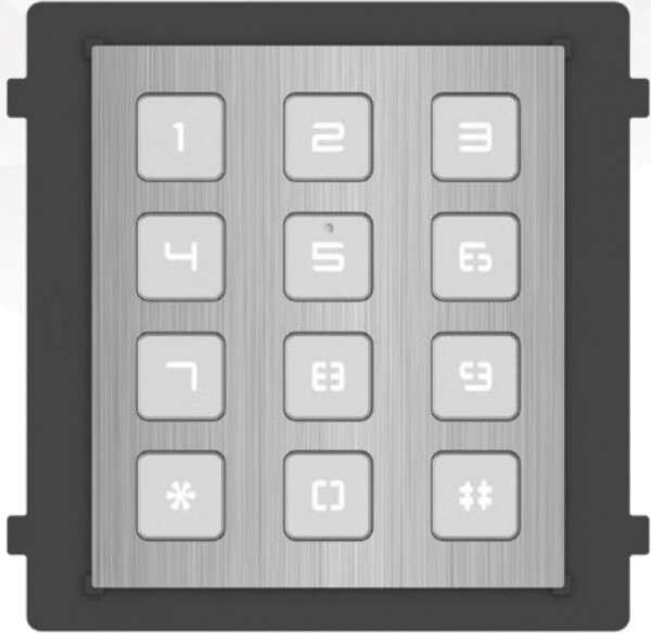 DS-KD-KP/S Hikvision - Moduláris IP video-kaputelefon, kültéri billentyűzeti modul, rozsdamentes acél