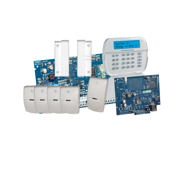 PACK-2032-SIM1 DSC NEO - HS2032 panel HS2LCDEE1 kezelővel, 1xFM106W, 4xSIM-PI , 1xSIM-04, 1xTL280 kommunikátor