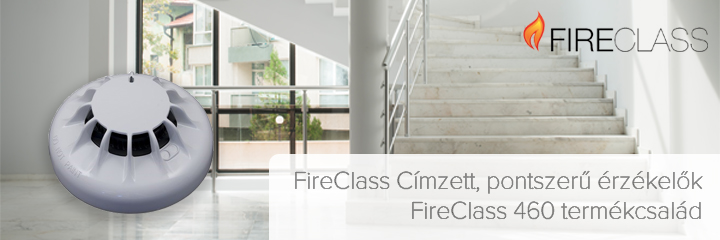 FireClass címzett pontszerű érzékelői, az FC460 termékcsalád